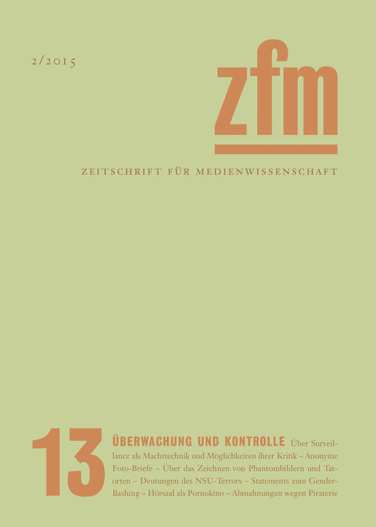 Gesellschaft für Medienwissenschaft (ed.): Zeitschrift für Medienwissenschaft 13